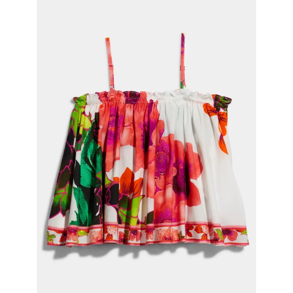 Camilla Kids Flared Cami Top Size 14‎ Floral Print Embellished Sleeveless